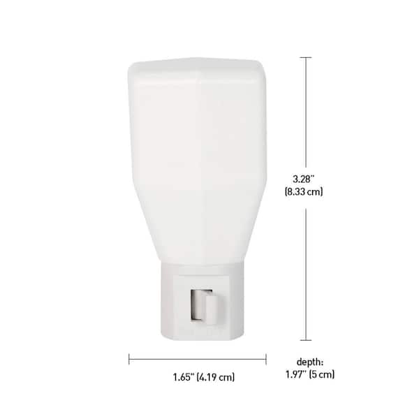 Style Selections 2-Pack White with Clear Shade Incandescent Night Light 327894 