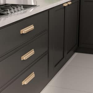 Torino Collection 7 9/16 in. (192 mm) Champagne Bronze Transitional Cabinet Cup Pull