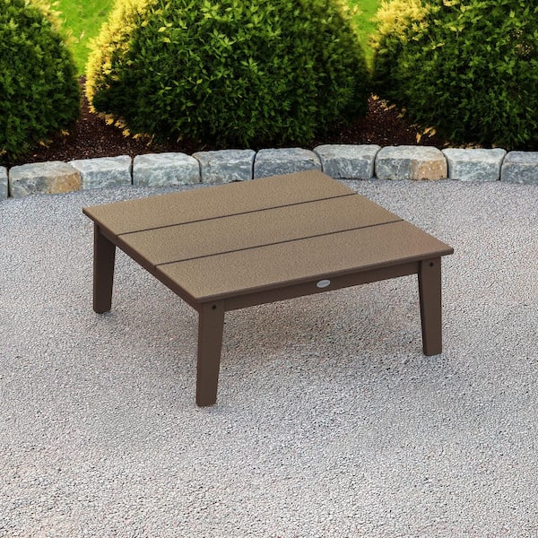 POLYWOOD Grant Park Mahogany Plastic Outdoor Coffee Table