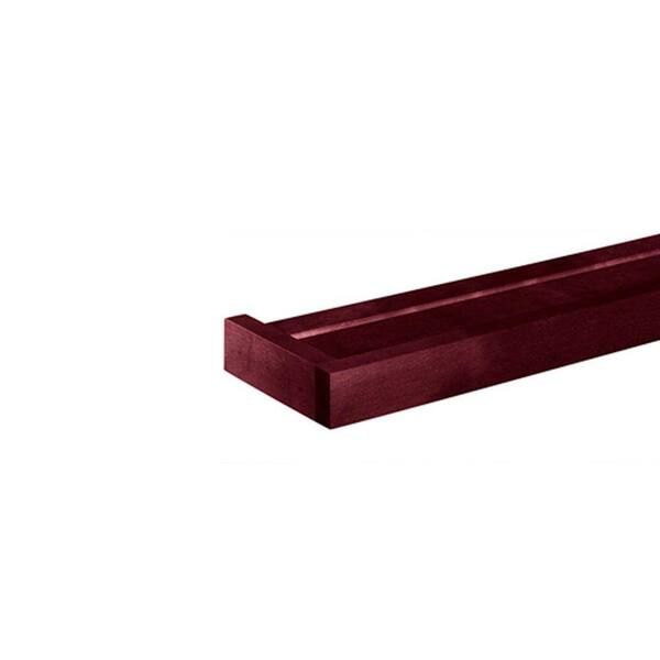 Generic unbranded 12 in. x 6 in. Dark Cherry Euro Floating Wall Shelf