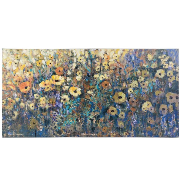 PRIVATE BRAND UNBRANDED Harper Hill Floral Canvas Wall Art (60 in. W x 30 in. H)