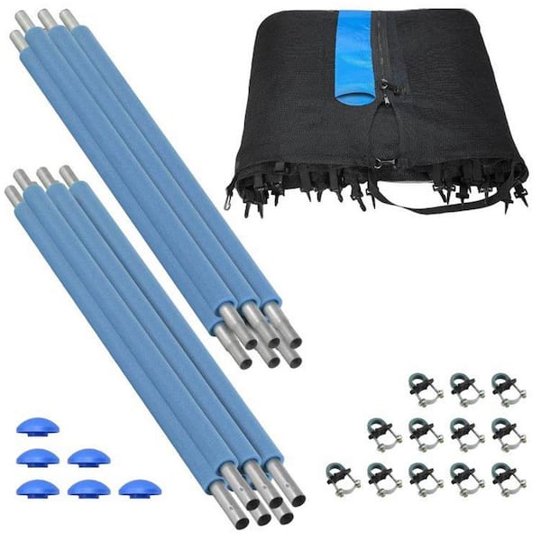 Upper Bounce Trampoline Enclosure Set to Fit 7.5 ft. Round Frames, for 3 or 6 W-Shaped Legs -Set Includes: Net, Poles & Hardware Only