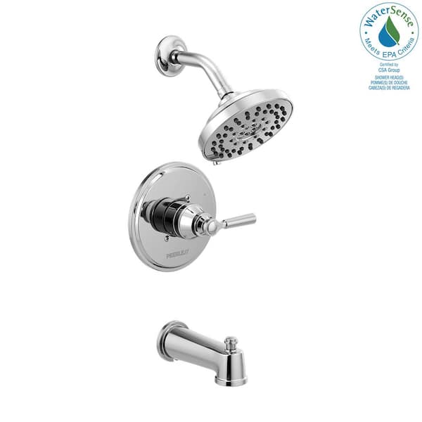 Westchester 1-Handle Wall Mount Tub and Shower Faucet Trim Kit in Chrome (Valve Not Included)