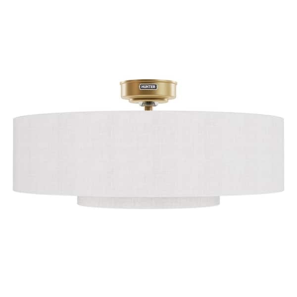 Hunter Brookside 3 Light Luxe Gold Core Fans for Bedroom