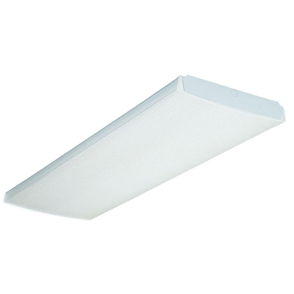 Lithonia Lighting LB 4 Ft Fluorescent 4 Light White Wraparound LB 4 32