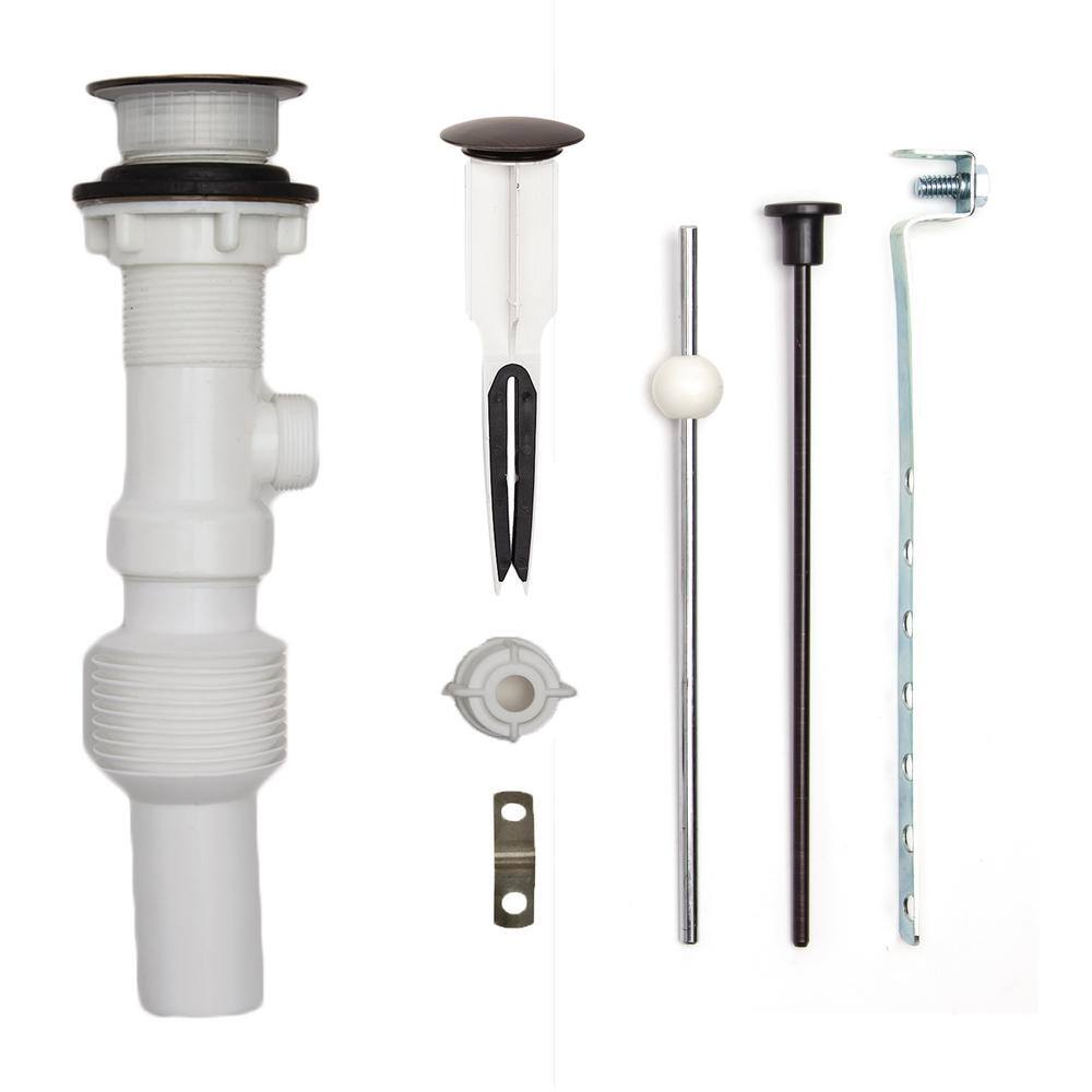 "FlexPOPUP Pop-Up Drain, Easy Install/Remove Stopper, Flex-n-Fit Body w/ Overflow, 1.6-2"" Sink Hole, Oil Rubbed Bronze" price history on PriceWatchPro