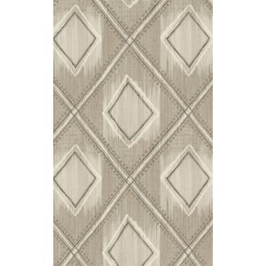 Hickory Geometric Diamond Printed Non-Woven Paper Non-Pasted Textured Wallpaper 60.75 sq. ft.