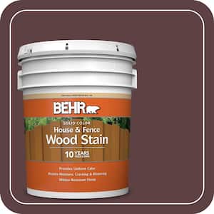 5 gal. #SC-106 Bordeaux Solid Color House and Fence Exterior Wood Stain