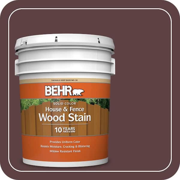5 gal. #SC-106 Bordeaux Solid Color House and Fence Exterior Wood Stain