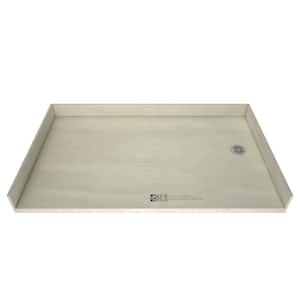 Redi Free 30 in. x 60 in. Barrier Free Shower Base with Right Drain and Polished Chrome Drain Plate