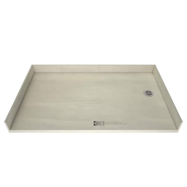 Tile Redi Redi Free 38 in. x 60 in. Barrier Free Shower Base with Right Drain and Polished Chrome Drain Plate