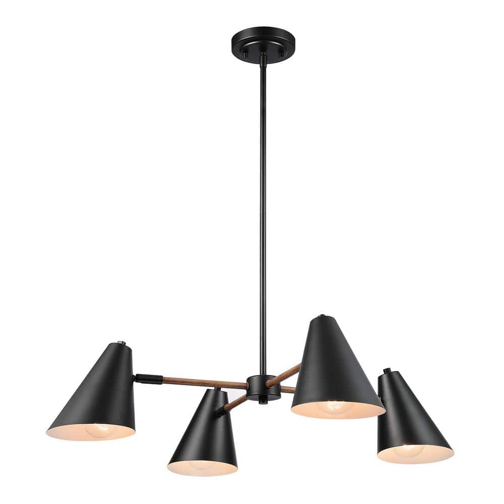 Woodstock 4-Light Matte Black Transitional Chandelier price history on PriceWatchPro