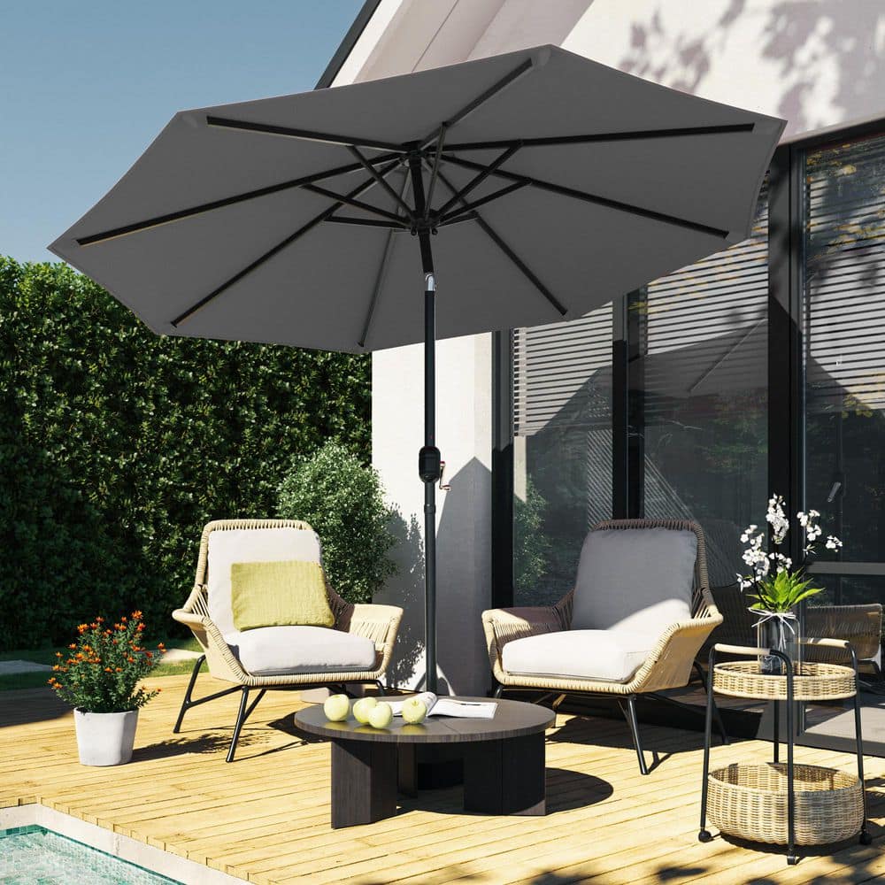 best choice products 15 double-sided patio umbrella with crank Maison Arts 15ft Patio Umbrella Double-Sided Outdoor Extra Large Crank Lift Umbrella with Solar Led Lights and Base Included Navy Blue