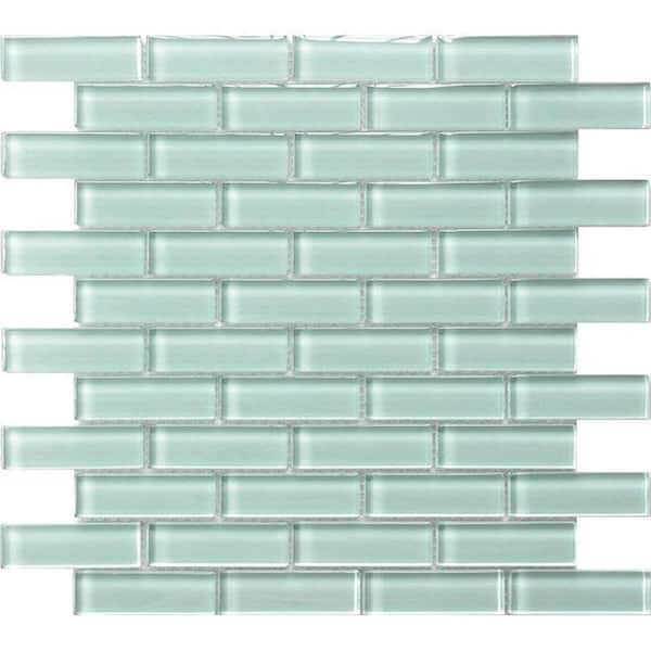 Apollo Tile Aqua 4 in. x 5 in. Polished Glass Mosaic Tile Sample (0.13 sq. ft./Piece)