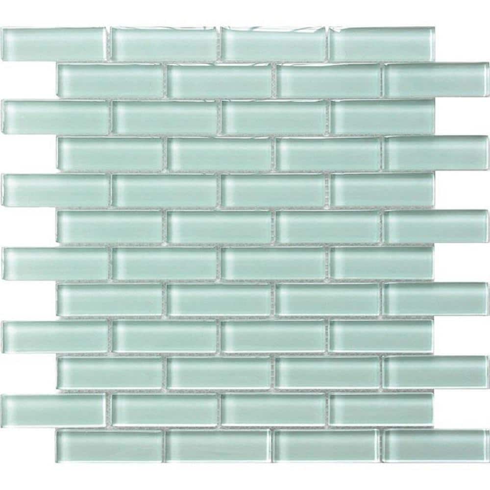 Aqua 11.9 in. x 11.9 in. Polished Glass Mosaic Tile (4.92 sq. ft./Case) price history on PriceWatchPro