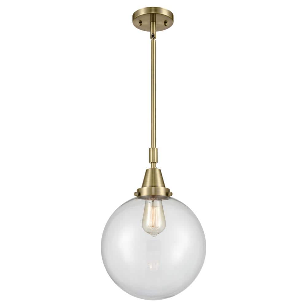 Beacon 100-Watt 1-Light Antique Brass Standard Mini Pendant Light with Clear Glass Shade, No Bulbs Included price history on PriceWatchPro