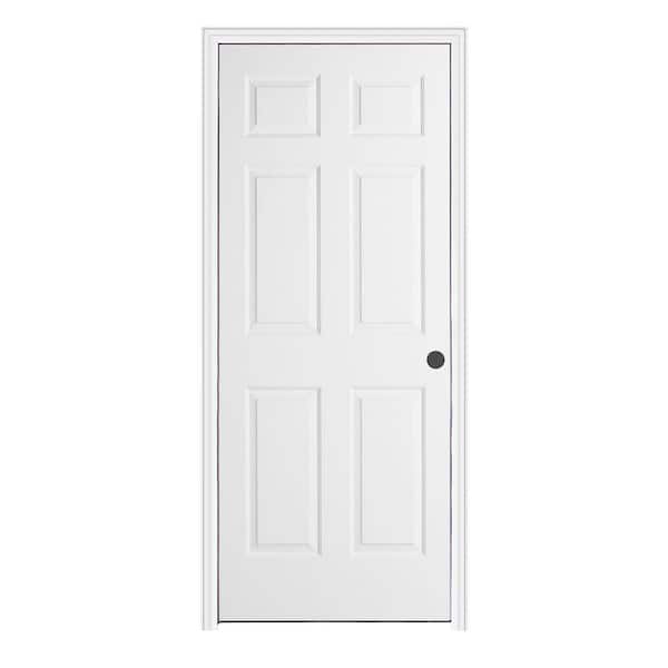 JELD-WEN 28 in. x 80 in. Colonist Primed Left-Hand Textured Molded Composite Single Prehung Interior Door w/Split Jamb