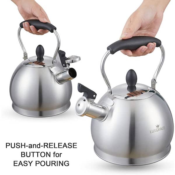 Creative Home 3 Quarts Stainless Steel Whistling Stovetop Tea