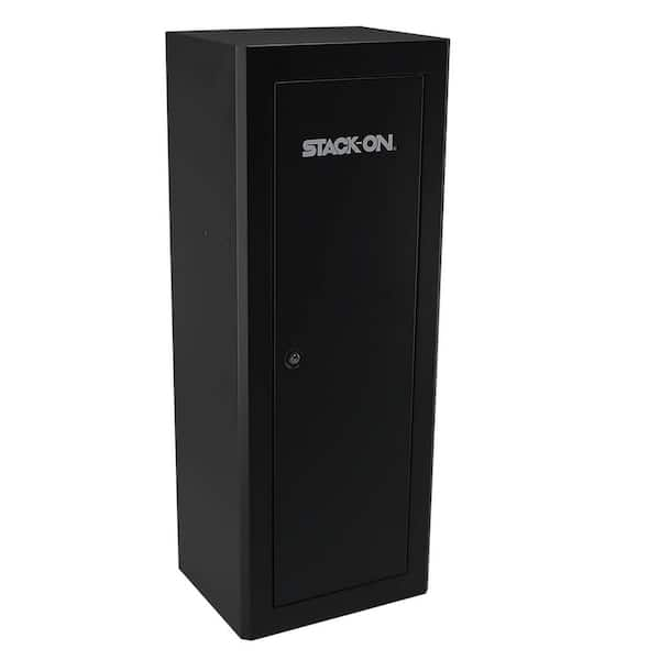 14-Gun Steel Security Gun Cabinet, Black, Keyed Lock