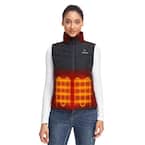Women's Small Black 7.38-Volt Lithium-Ion Lightweight Heated Down Vest with 800 Fill Power Down and Upgraded Battery