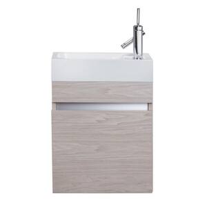 Piccolo 18 in. W x 10 in. D x 25 in. H Bathroom Vanity Side Cabinet in Weekend Getaway with White Acrylic Top