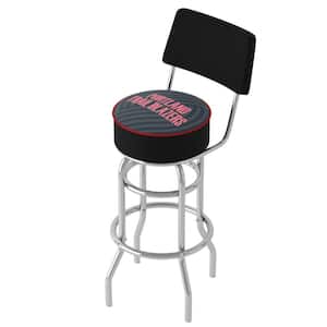 Portland Trail Blazers Fade 31 in. Red Low Back Metal Bar Stool with Vinyl Seat