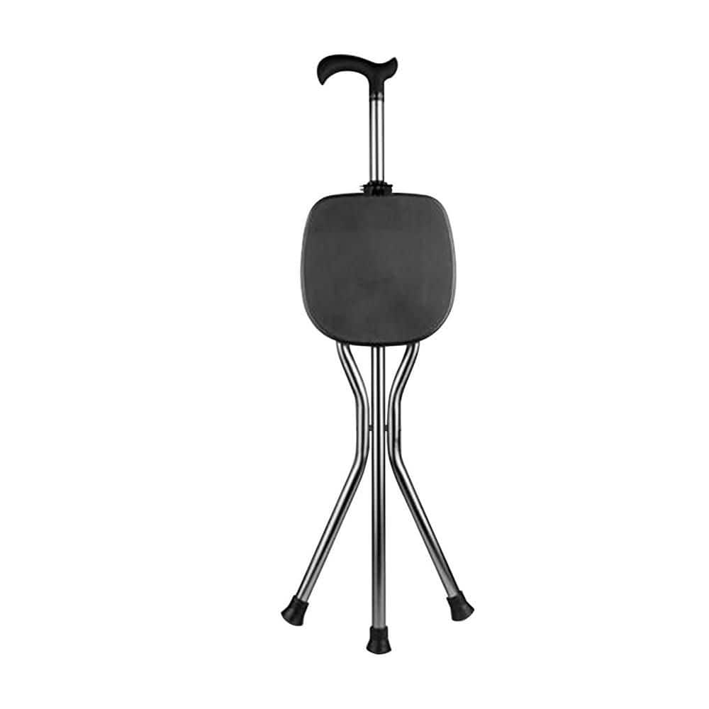 Black Folding Cane with Seat, Height Adjustable Walking Stick, Frosted Handle, Sturdy Crutch Stool for Seniors price history on PriceWatchPro