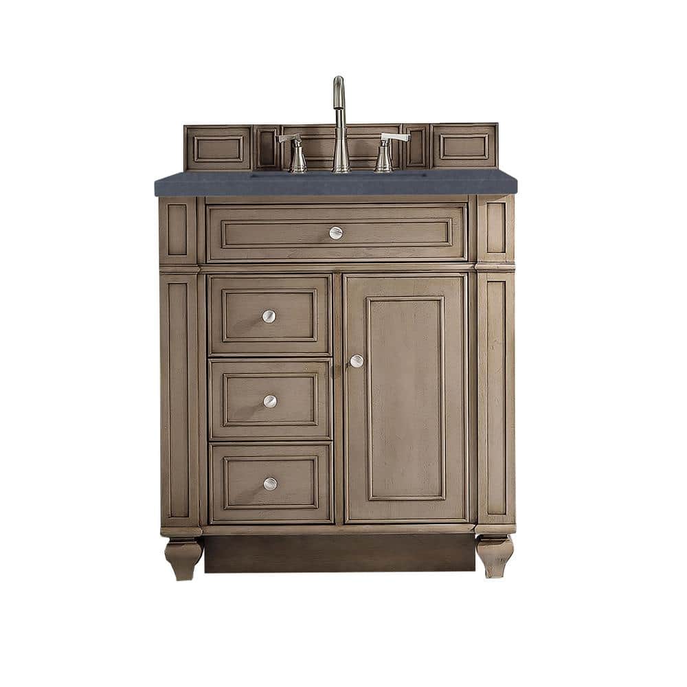 Bristol 30 in.W x 23.5 in. D x 34 in.H Single Vanity in Whitewashed Walnut 