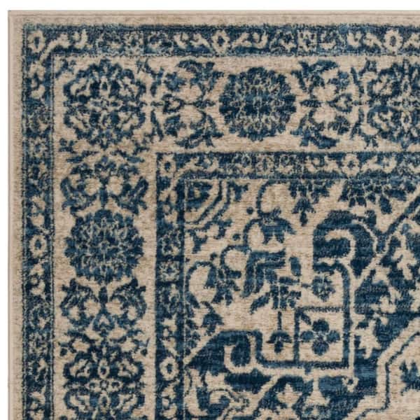 SAFAVIEH Brentwood Collection BNT832M Medallion Distressed Non-Shedding Living Room Bedroom Dining Home Office Area Rug Navy 10' x 13' Light Grey SAFAVIEH Brentwood Collection BNT832M Medallion Distressed Non-Shedding Living Room Bedroom Dining Home Office Area Rug Navy 10' x 13' Light Grey
