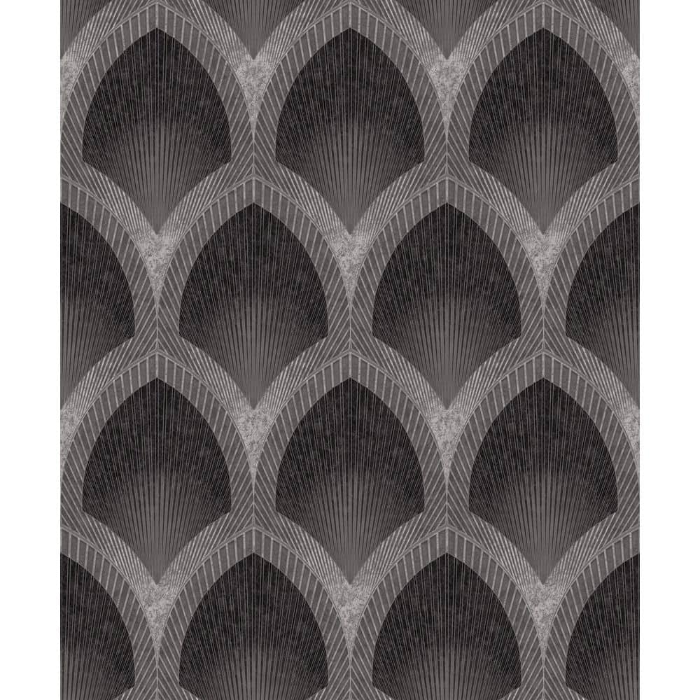 Special FX 2 Collection Black/Silver Nouveau Scallop Metallic Finish Vinyl 