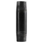 3/8 in. x 6 in. Black Steel Fittings & Connectors Nipple