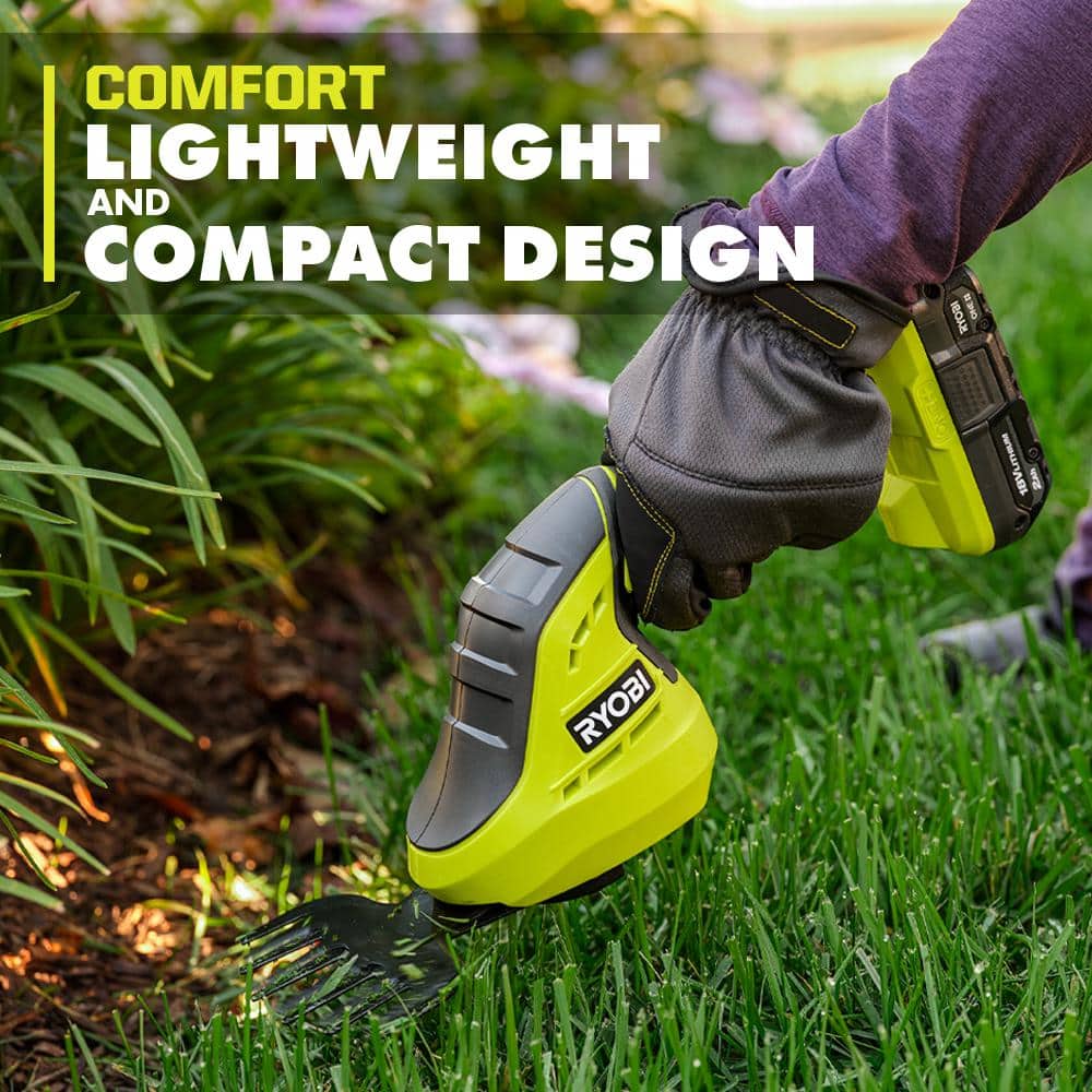 18V Cordless Grass Shear and Shrubber Trimmer with Battery and Charger
