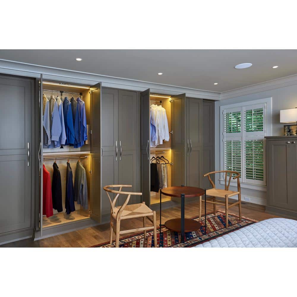 Adjustable Chrome Pull-Down Closet Rod with Telescoping Handle