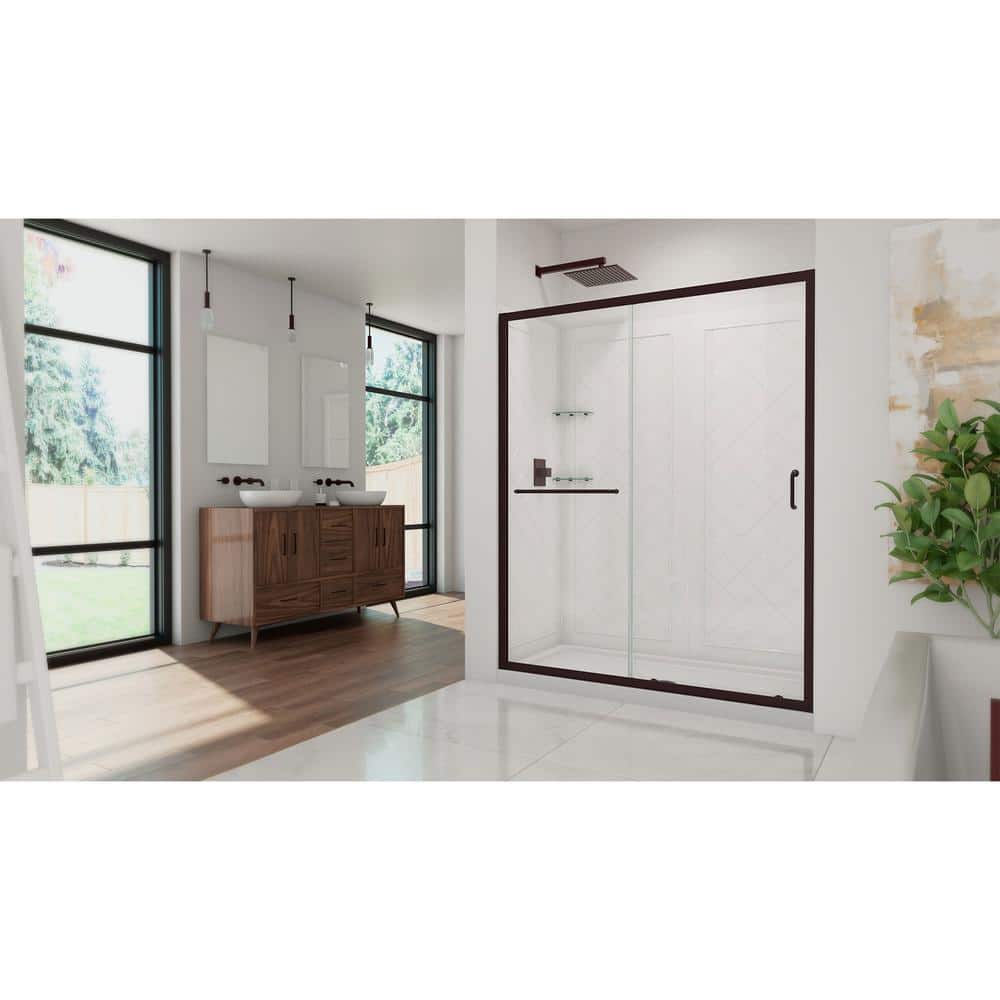 Infinity-Z Oil Rubbed Bronze Semi-Frameless Shower Kit
