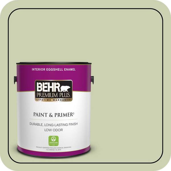 BEHR PREMIUM PLUS 1 gal. #ECC-12-2 Meadow Glen Eggshell Enamel Low Odor Interior Paint & Primer