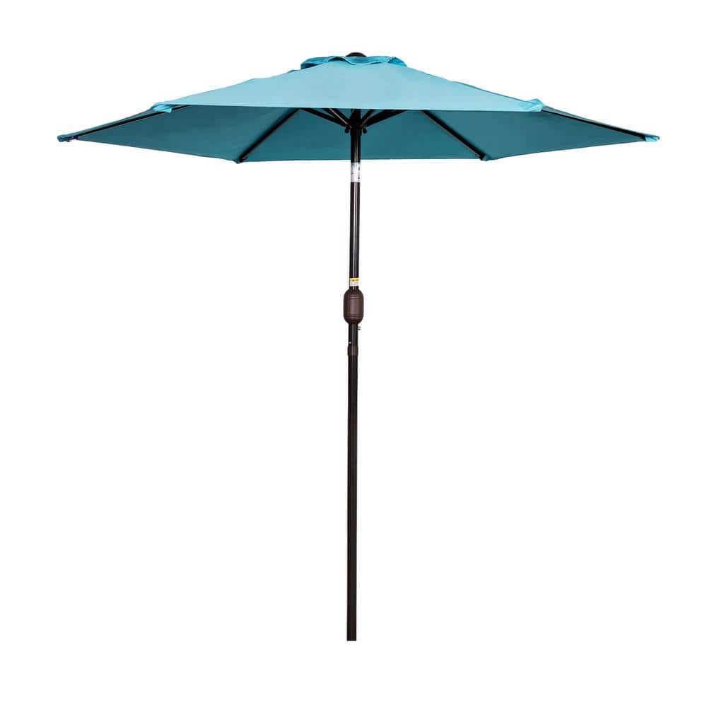86.4 in. Steel Pole Outdoor Market Patio Umbrella Table Umbrella with Push 