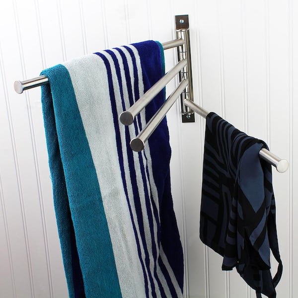 Stainless Wall Mounted Expandable Clothes Drying Towel Rack - Costway