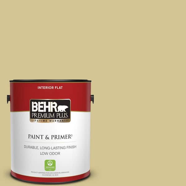 BEHR PREMIUM PLUS 1 gal. #M310-4 Almondine Flat Low Odor Interior Paint & Primer
