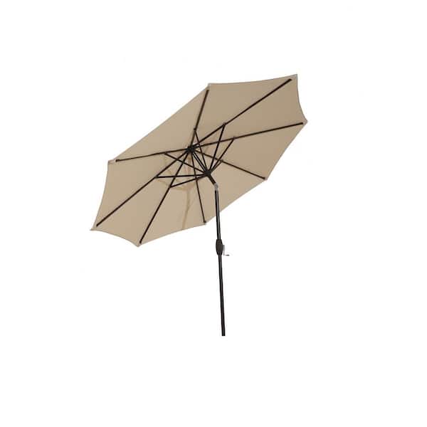 Wateday Outdoor 9 ft. Aluminum Market Patio Umbrella in Beige