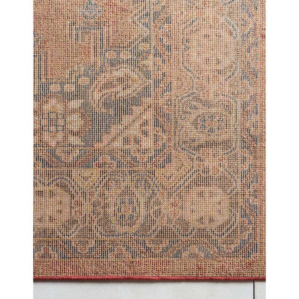 Handmade Peach Abstract 4' x 6' Synthetic Area Rug