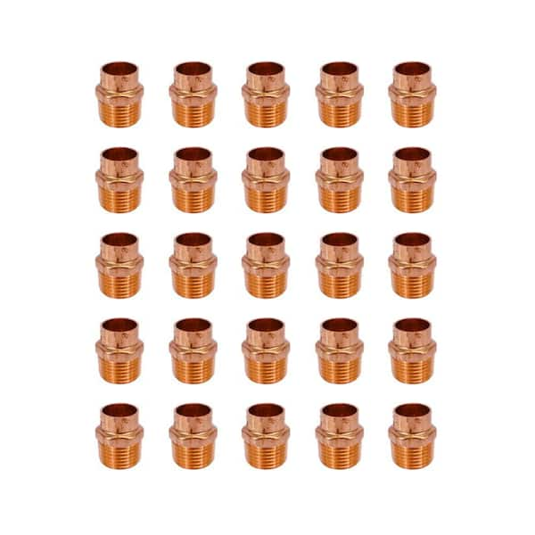 CMI inc 1/2 in. Copper Cup x MIP Male Adapter (25-Pack)