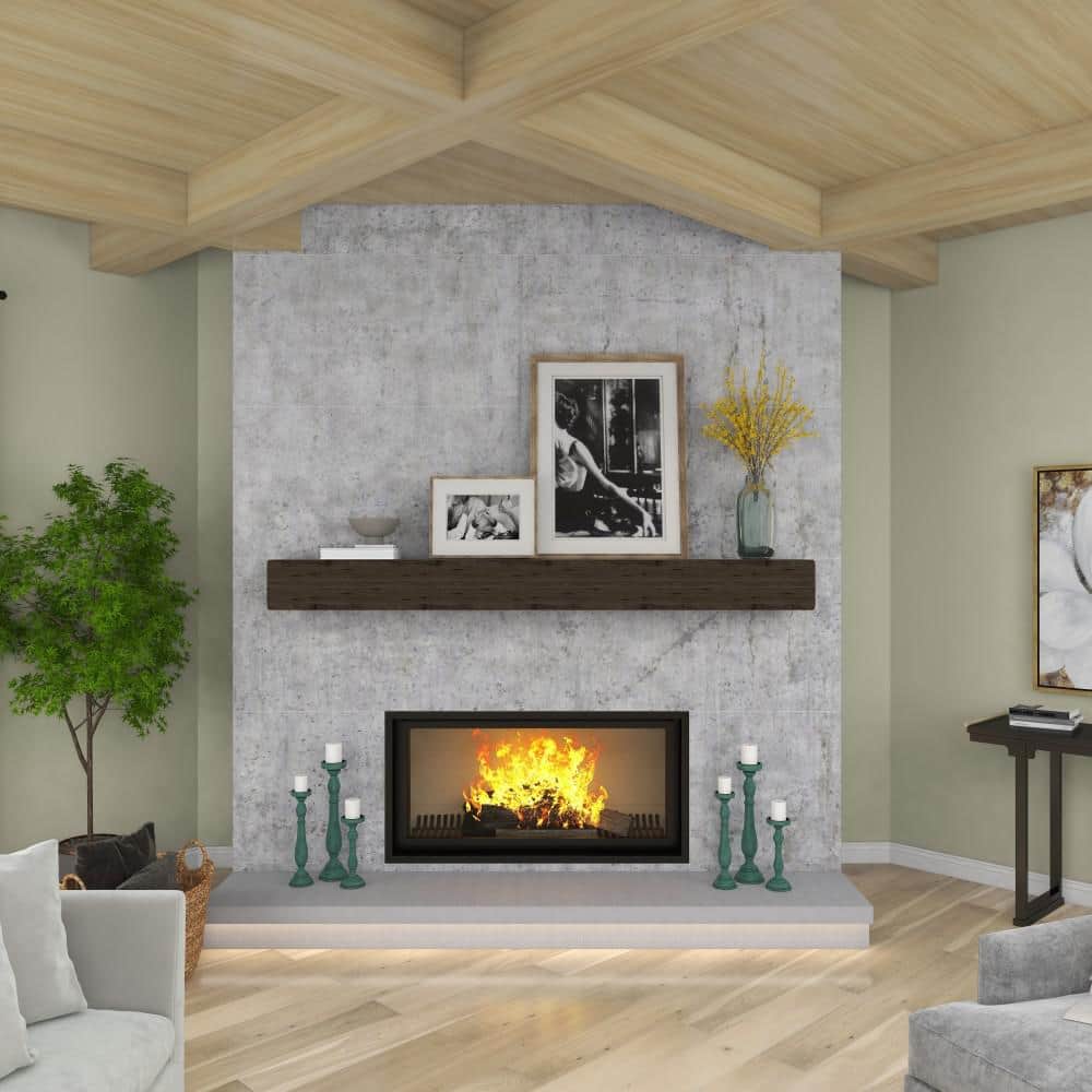 Teal Wood Fluted Pillar Candle Holders Set of 3