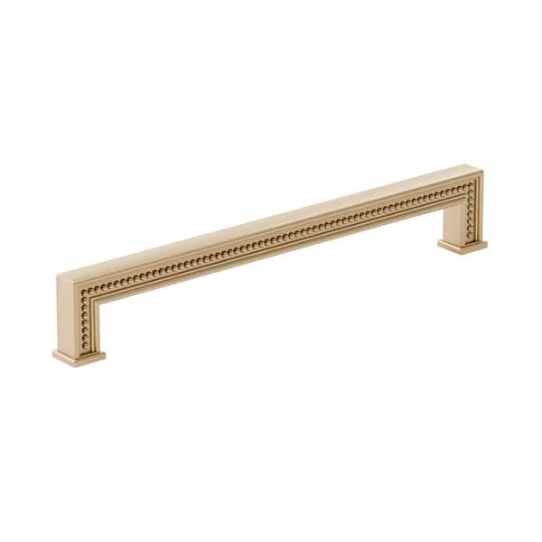 Richelieu Hardware Torcello Collection 12 5/8 in. (320 mm) Beaded Champagne Bronze Transitional Rectangular Cabinet Bar Pull