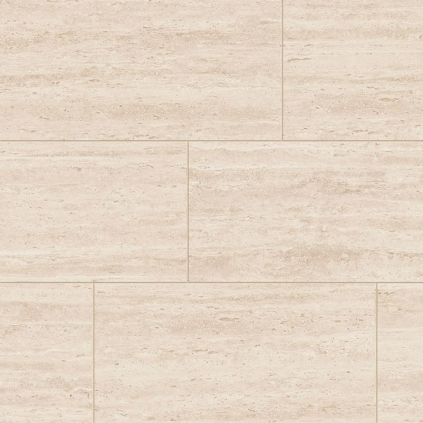 Corso Italia Alpe Ivory Matte 12 in. x 24 in. Quartzite Stone Look