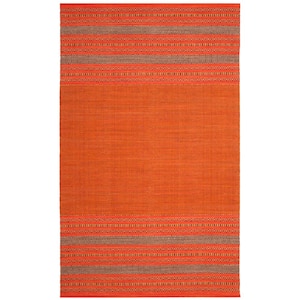 Montauk Orange/Red 5 ft. x 8 ft. Striped Area Rug