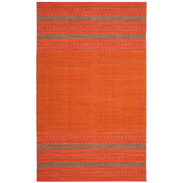 SAFAVIEH Montauk Orange/Red 5 ft. x 8 ft. Striped Area Rug