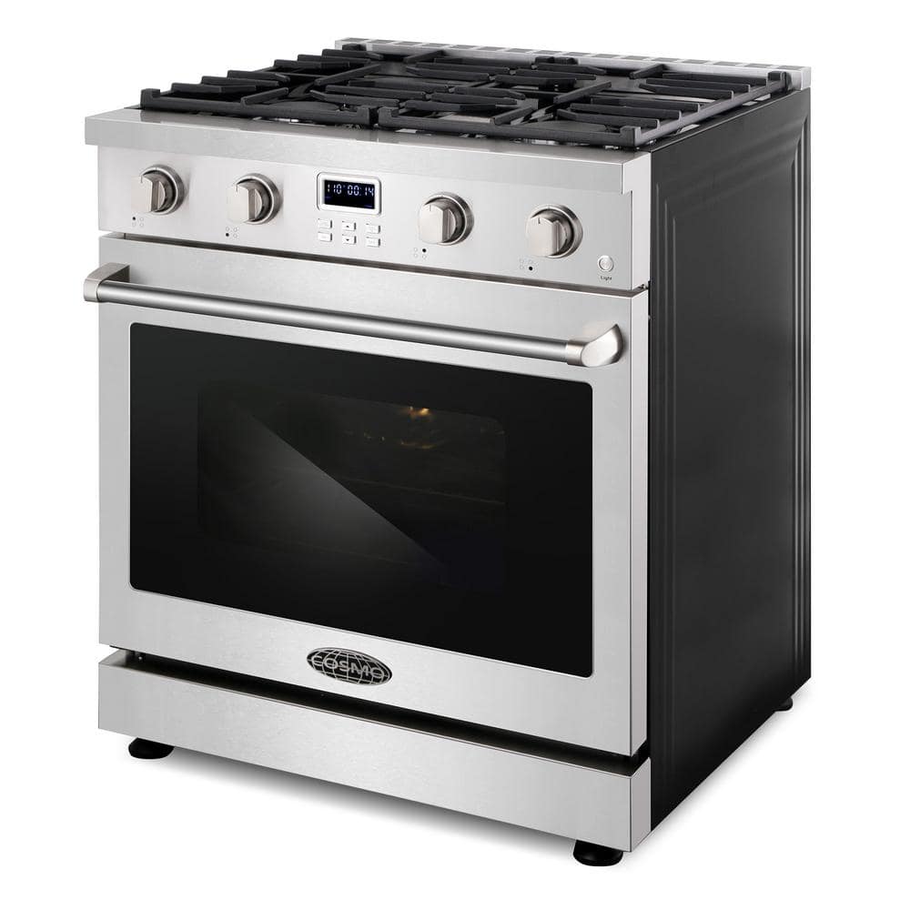 30'' Stainless Steel Freestanding Gas Range with Convection Oven