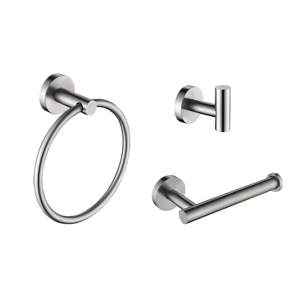 3-Piece Bath Hardware Set Included Towel Bar/Rack Toilet Paper Holder in Brushed Nickel price history on PriceWatchPro
