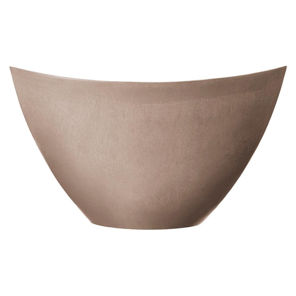 Swoop Medium 16x12x9 Taupe PSW Oval Planter