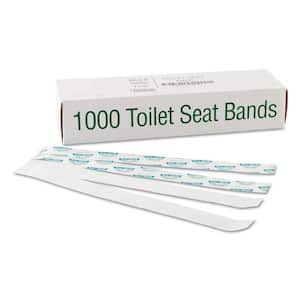 Sani/Shield Printed Toilet Seat Band, Blue/White, 16x1-1/2 (1000-Count)